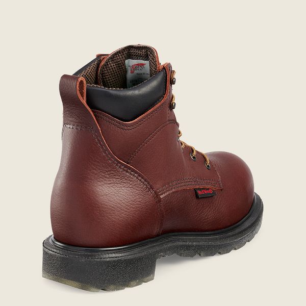 レッド ウィング(Red Wing) SuperSole® 2.0 - 6インチ防水CSA安全つま先 ブーツ メンズ ボルドー JP02356